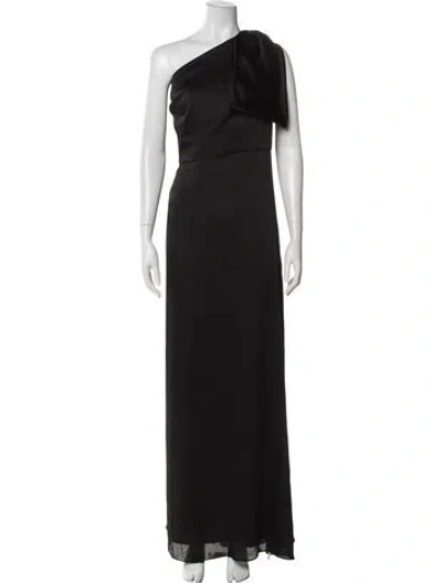 Pre-owned Sachin & Babi One-shoulder Long Dress In Black