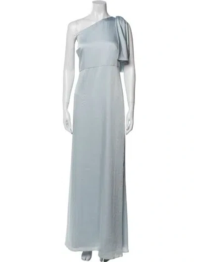 Pre-owned Sachin & Babi One-shoulder Long Dress In Blue