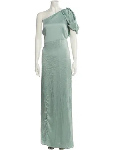 Pre-owned Sachin & Babi One-shoulder Long Dress In Blue