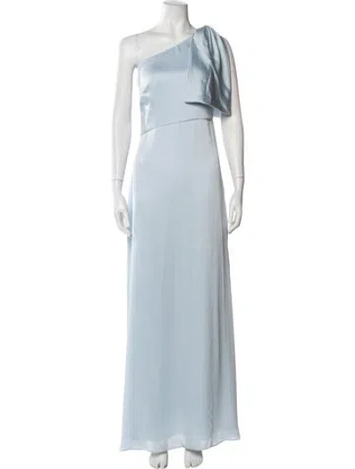 Pre-owned Sachin & Babi One-shoulder Long Dress In Blue