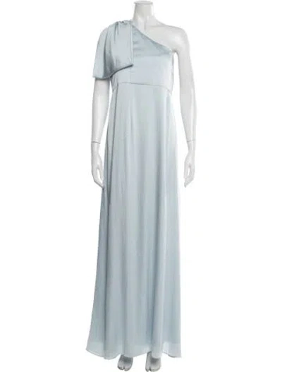 Pre-owned Sachin & Babi One-shoulder Long Dress In Blue