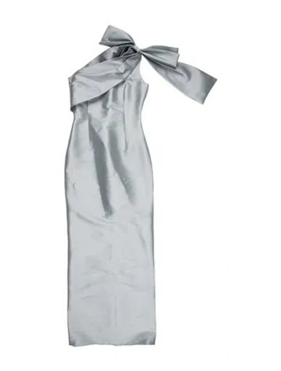 Pre-owned Sachin & Babi One-shoulder Long Dress In Blue