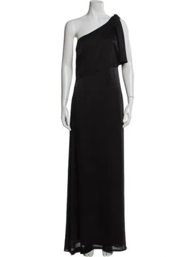 Pre-owned Sachin & Babi One-shoulder Long Dress In Gray