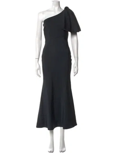 Pre-owned Sachin & Babi One-shoulder Long Dress In Green