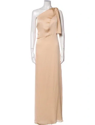 Pre-owned Sachin & Babi One-shoulder Long Dress In Neutral