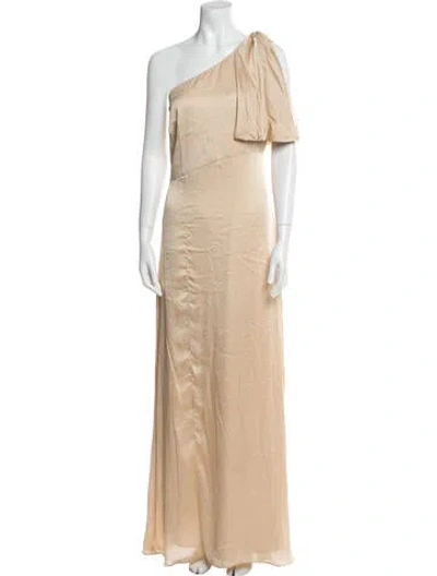 Pre-owned Sachin & Babi One-shoulder Long Dress In Neutral