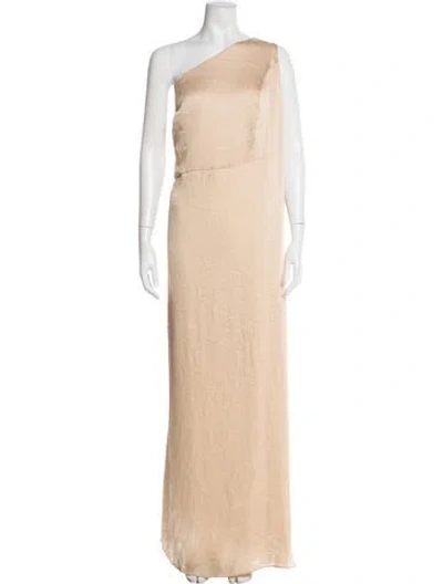 Pre-owned Sachin & Babi One-shoulder Long Dress In Neutral