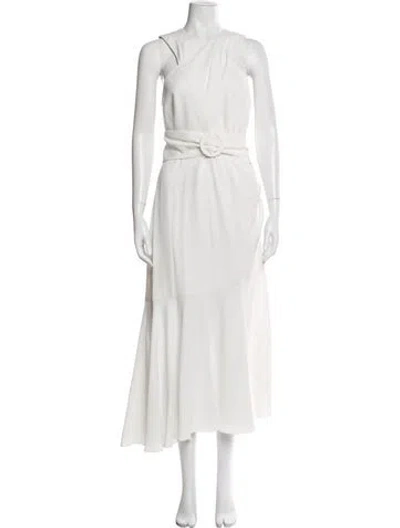 Pre-owned Sachin & Babi One-shoulder Long Dress In Neutral