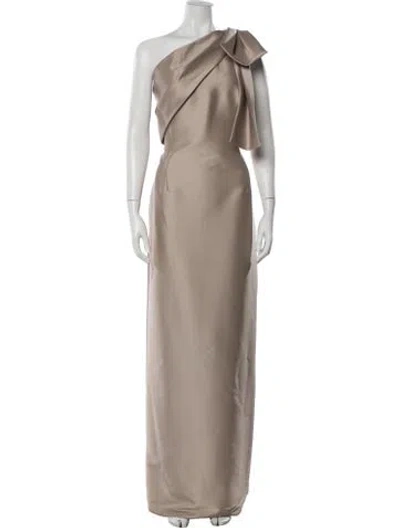 Pre-owned Sachin & Babi One-shoulder Long Dress In Neutrals