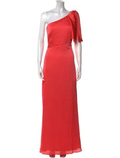 Pre-owned Sachin & Babi One-shoulder Long Dress In Orange
