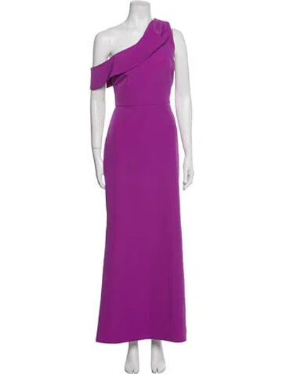 Pre-owned Sachin & Babi One-shoulder Long Dress In Purple