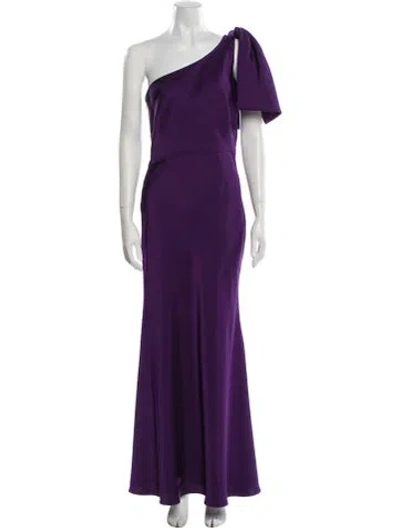 Pre-owned Sachin & Babi One-shoulder Long Dress In Purple
