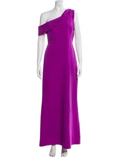 Pre-owned Sachin & Babi One-shoulder Long Dress In Purple