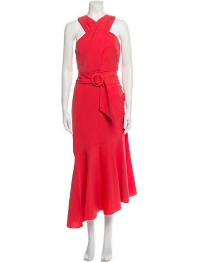 Pre-owned Sachin & Babi One-shoulder Long Dress In Red
