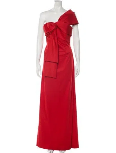 Pre-owned Sachin & Babi One-shoulder Long Dress In Red