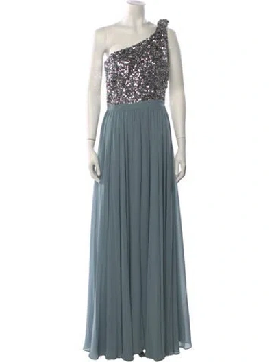 Pre-owned Sachin & Babi One-shoulder Long Dress W/ Tags In Blue