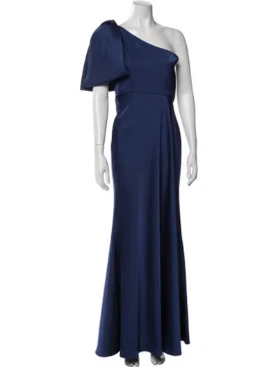 Pre-owned Sachin & Babi One-shoulder Long Dress W/ Tags In Blue