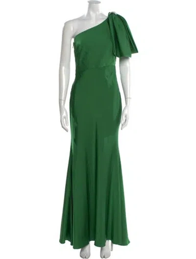 Pre-owned Sachin & Babi One-shoulder Long Dress W/ Tags In Green