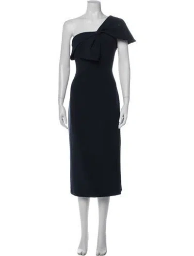 Pre-owned Sachin & Babi One-shoulder Midi Length Dress In Blue