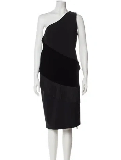 Pre-owned Sachin & Babi One-shoulder Midi Length Dress W/ Tags In Black