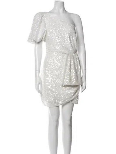 Pre-owned Sachin & Babi One-shoulder Mini Dress In Blue