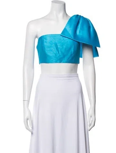 Pre-owned Sachin & Babi One-shoulder Sleeveless Crop Top In White