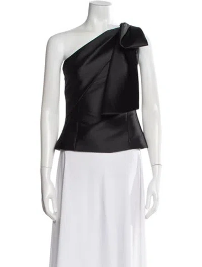 Pre-owned Sachin & Babi One-shoulder Sleeveless Top In Black