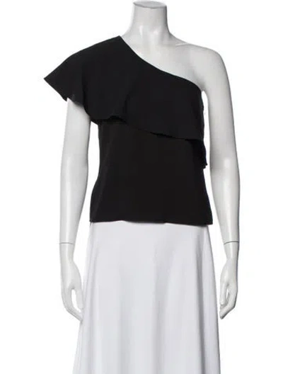 Pre-owned Sachin & Babi One-shoulder Sleeveless Top In Black