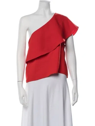 Pre-owned Sachin & Babi One-shoulder Sleeveless Top In Red