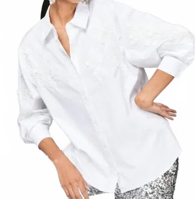 Sachin & Babi Paradiso Sequin Blouse In White