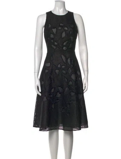 Pre-owned Sachin & Babi Patterned Knee-length Dress In Black