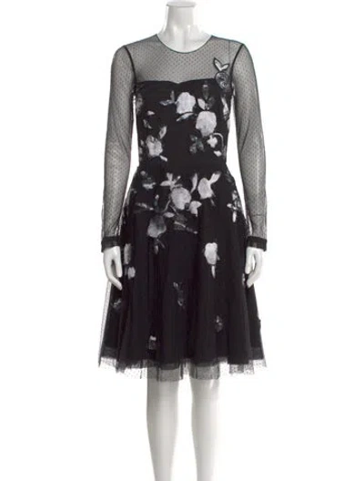Pre-owned Sachin & Babi Patterned Knee-length Dress W/ Tags In Black