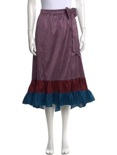 Pre-owned Sachin & Babi Patterned Long Skirt In Purple