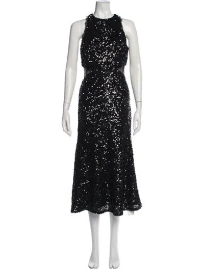 Pre-owned Sachin & Babi Patterned Midi Length Dress In Blue
