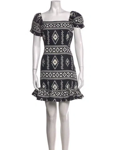 Pre-owned Sachin & Babi Patterned Mini Dress In Black