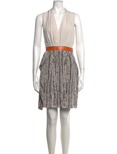 Pre-owned Sachin & Babi Patterned Mini Dress In Neutrals