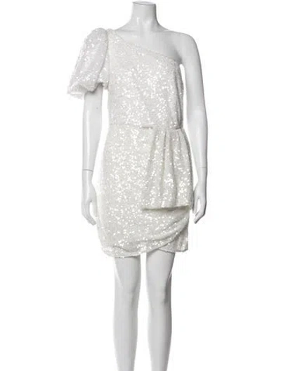 Pre-owned Sachin & Babi Patterned Mini Dress W/ Tags In White