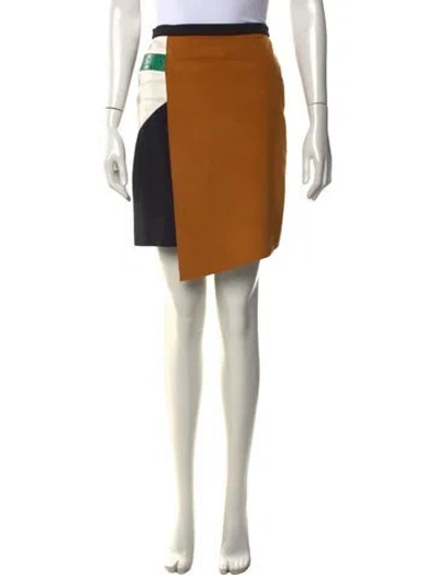 Pre-owned Sachin & Babi Patterned Mini Skirt In Yellow