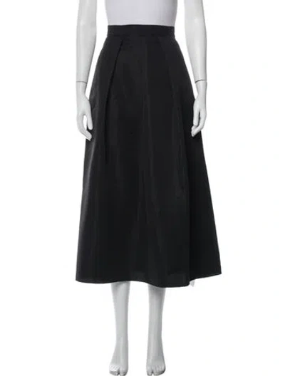 Pre-owned Sachin & Babi Pleated Accents Long Skirt In Black