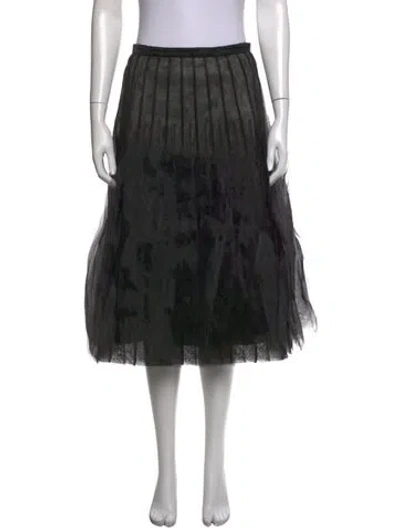 Pre-owned Sachin & Babi Pleated Accents Midi Length Skirt In Black
