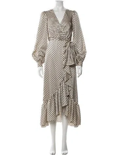 Pre-owned Sachin & Babi Polka Dot Print Midi Length Dress In Multicolor