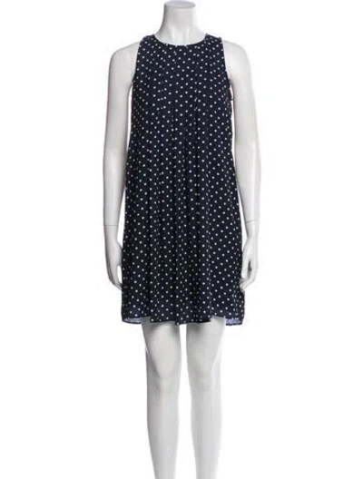 Pre-owned Sachin & Babi Polka Dot Print Mini Dress In Blue