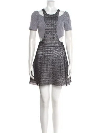 Pre-owned Sachin & Babi Polka Dot Print Mini Dress In White