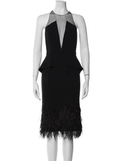 Pre-owned Sachin & Babi Printed Knee-length Dress In Black