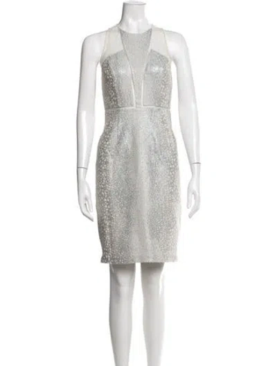 Pre-owned Sachin & Babi Printed Knee-length Dress In Blue