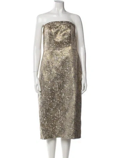 Pre-owned Sachin & Babi Printed Knee-length Dress In Neutral