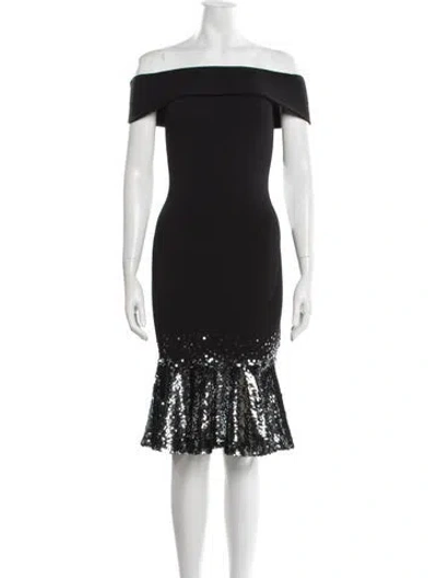 Pre-owned Sachin & Babi Printed Knee-length Dress W/ Tags In Black