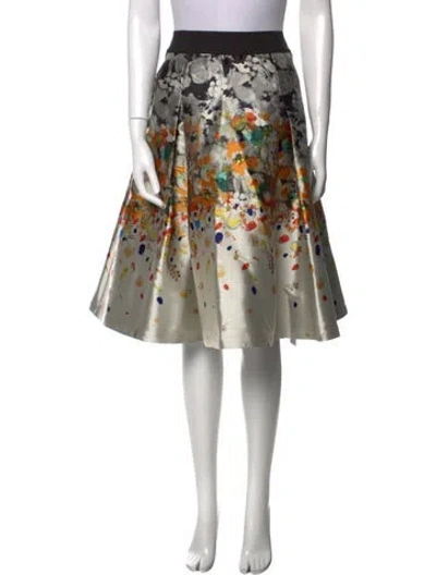 Pre-owned Sachin & Babi Printed Knee-length Skirt In Gray
