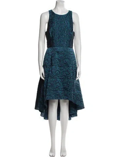 Pre-owned Sachin & Babi Printed Long Dress In Blue