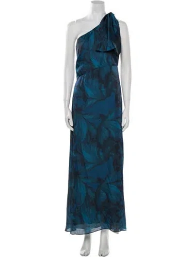 Pre-owned Sachin & Babi Printed Long Dress In Blue
